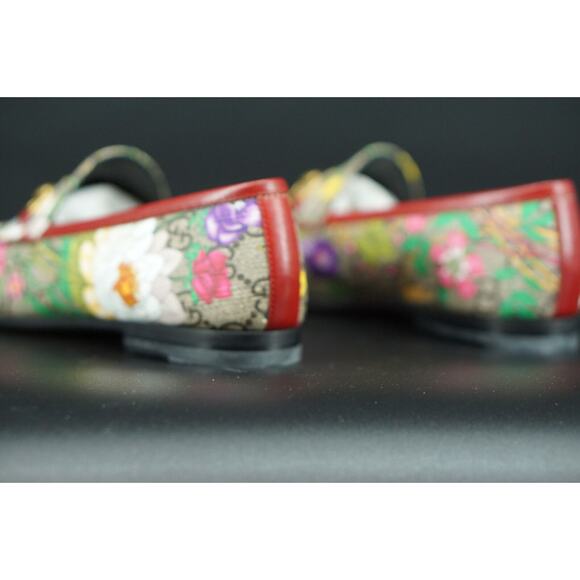 GUCCI Jordaan GG Supreme Monogram Canvas Floral Horsebit Loafer 35 NIB $780 - Picture 10 of 12